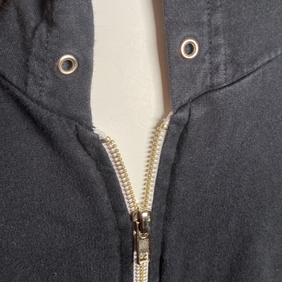 American Apparel Black with White Zipper Sleeveless Gilet Size Large - Picture 3 of 6